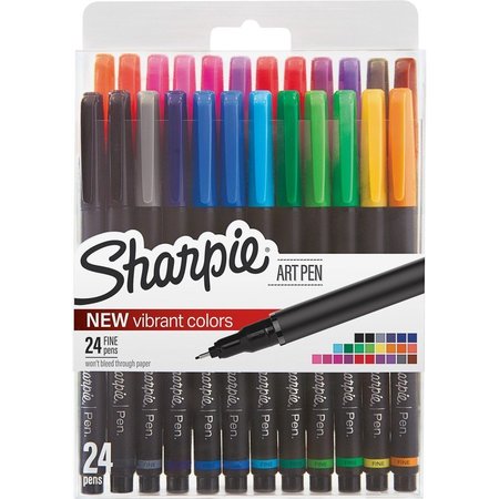 SHARPIE Art Pens, Fine Pt, 24/PK, Ast PK SAN1983967